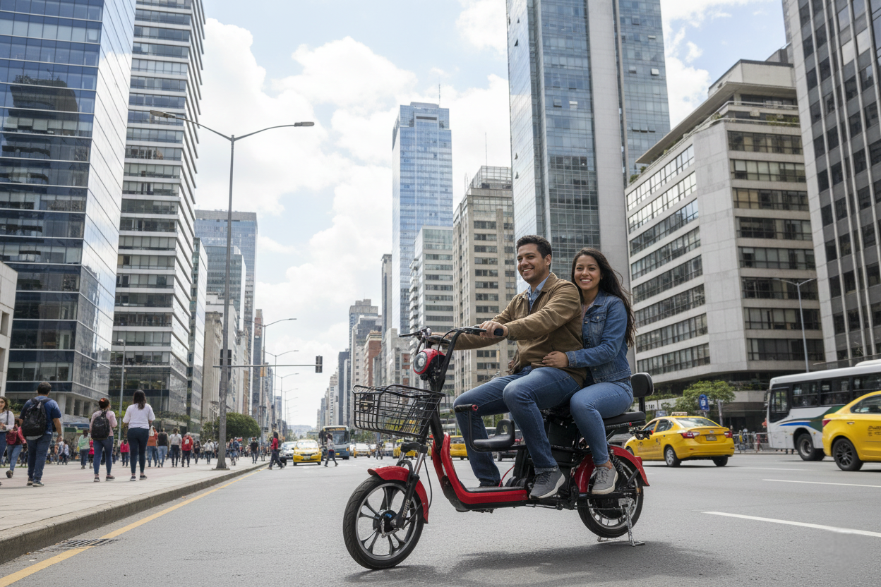 Bicicleta Eléctrica tres Puestos Cliente 03