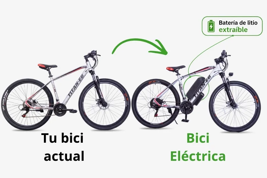 Kit de conversion bici normal a eléctrica